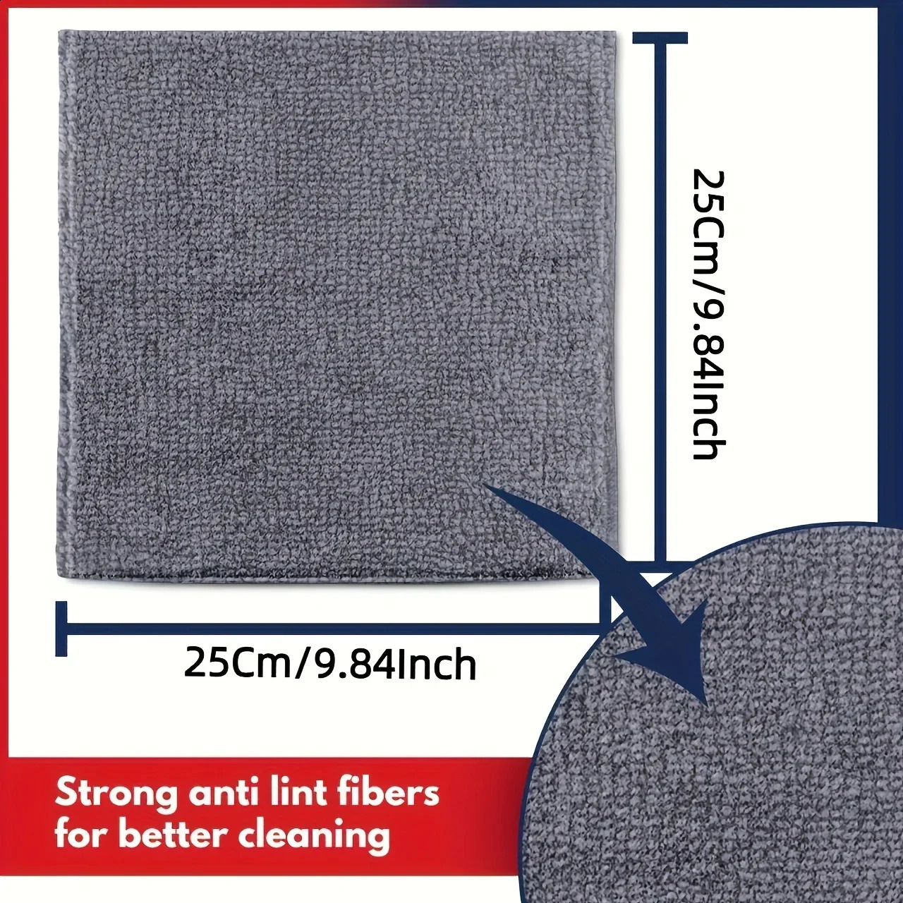51020 kitchen towels ultrafine fiber light gray cleaning cloth set absorbent soft dye removal 240824