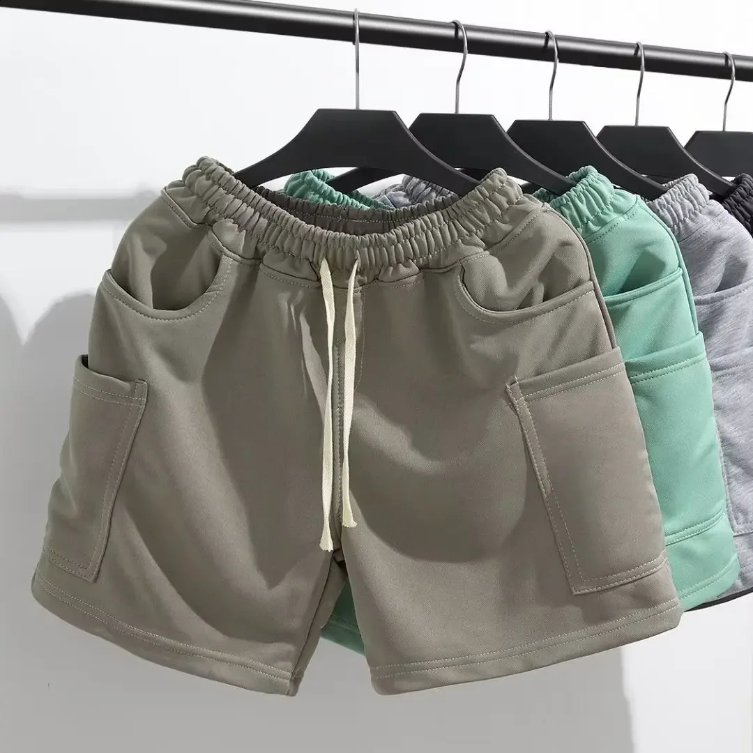 Fashionable Casual Mens Shorts Loose Fit Cargo Pants Pocket Decoration Youth Trendy Summer Shorts 240824