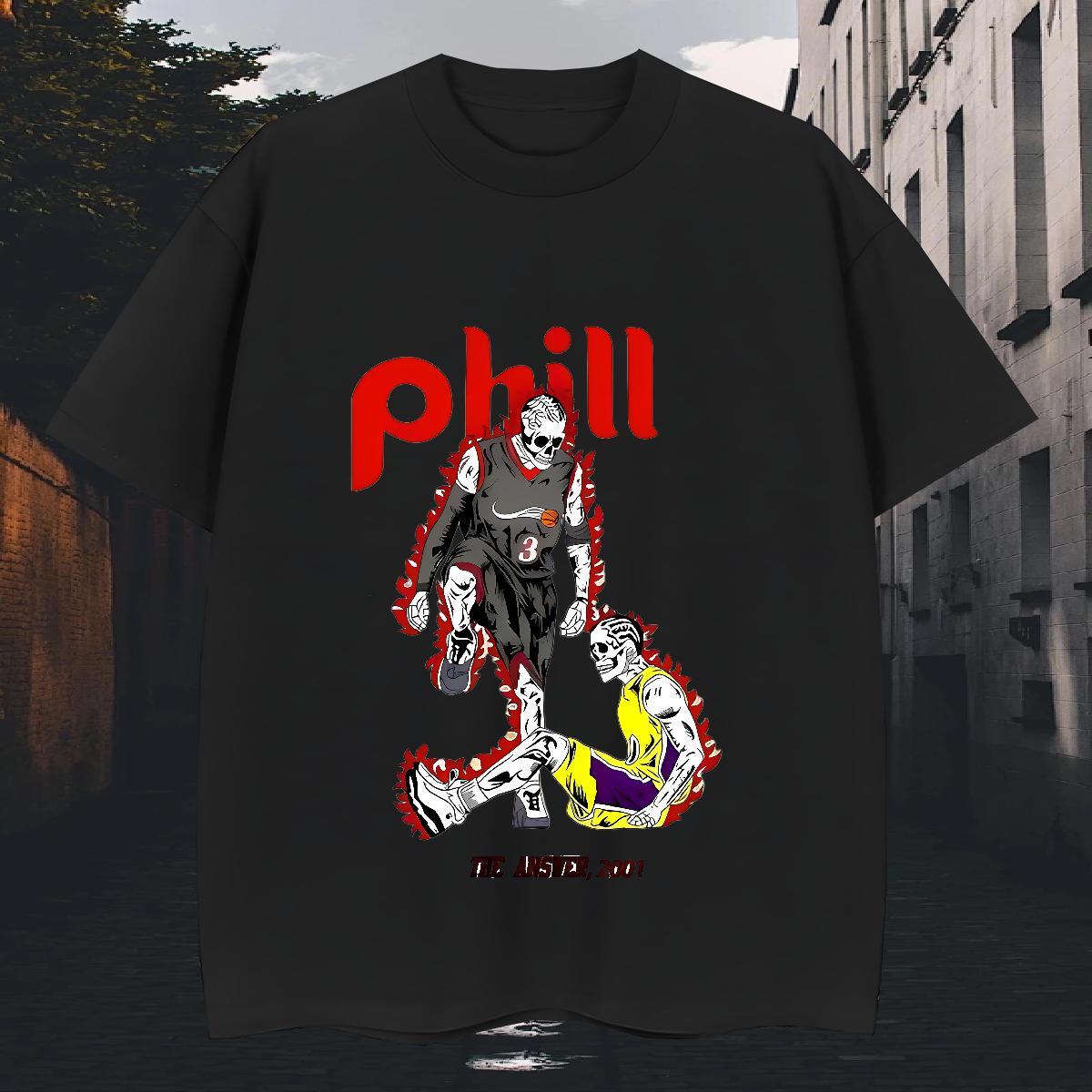 Loose Men T Shirts 230g Pure Cotton skull Daily Wear DIY Anime Crew Neck Men Tops Tees New Tops Shirt