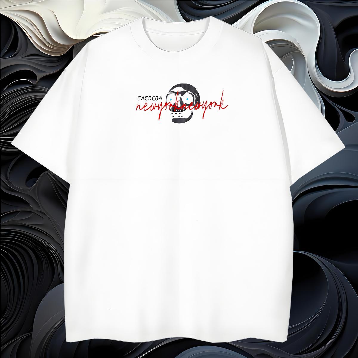 Loose Fit T-Shirts 100% Cotton 230g skull Daily Outfit DIY Logo Oversized Breathable Soft Men Tshirts 2024 Tee Shirt