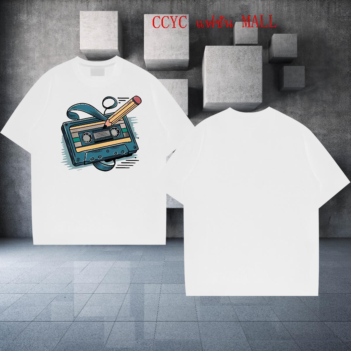 2024 Mens Tshirts radio Street wear Hip Hop 230g Cotton Tops Shirt Pure Cotton Soft T Shirt For Man Asian Size