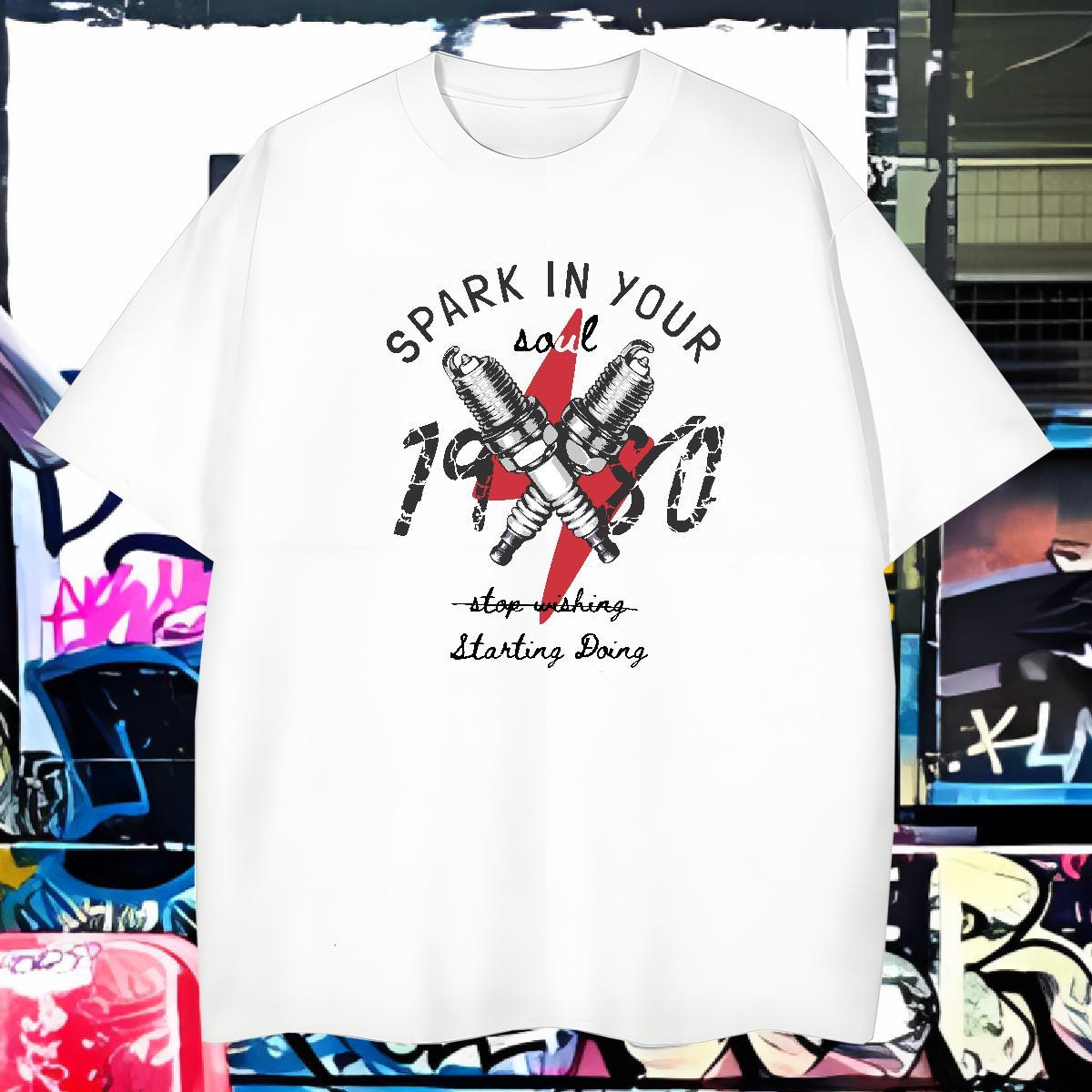 Free Shipping T Shirt For Man 230g Cotton letter Street Wear Anime Breathable Crew Neck Men Tops Tees Designer Tee Shirt