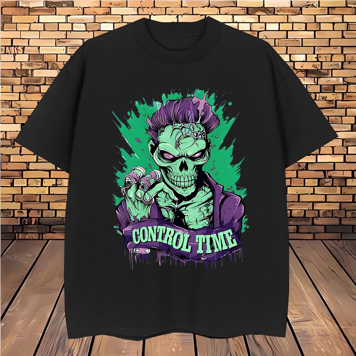 Popular T-Shirts for Men 230g Pure Cotton skull Sports Casual Plus Size Custom Short Sleeve O-Neck Tshirt for Man Woman New Arrival Tops Tees