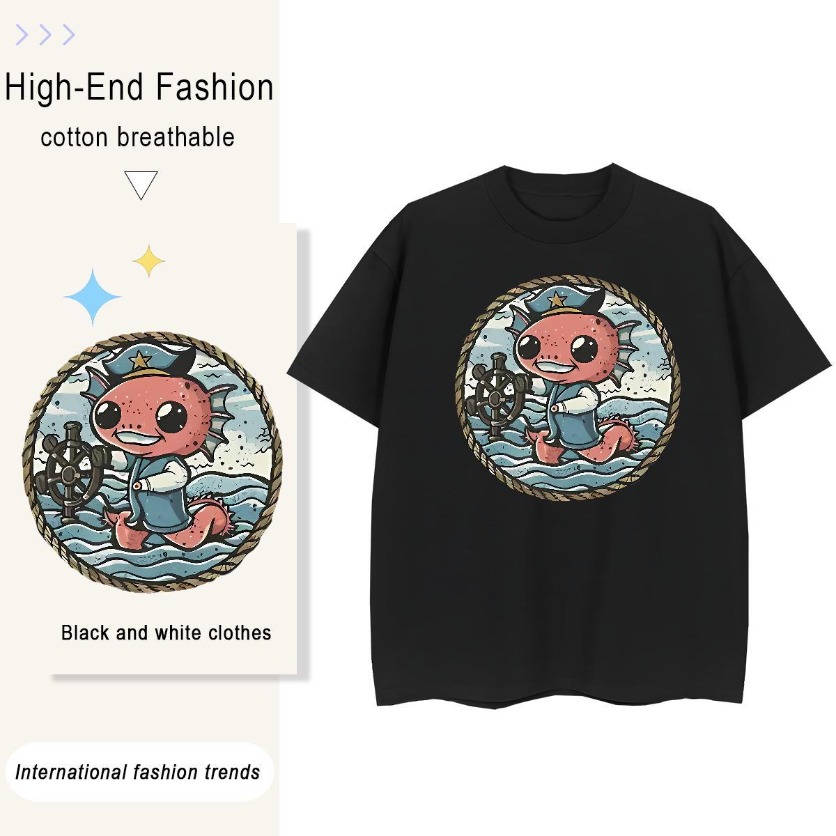 Unisex Women Tshirts 100% Cotton 230g sea Home Outdoor Woman T Shirts Crew Neck DIY Logo Tops Tees
