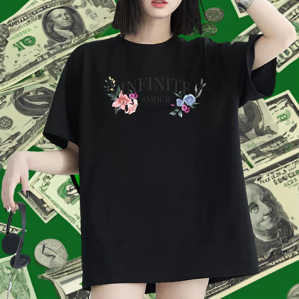 Comfortable Tshirt for Man Woman 230g Cotton letter Hip Hop Woman T Shirts Short Sleeve O-Neck Custom Print Plus Size Polos