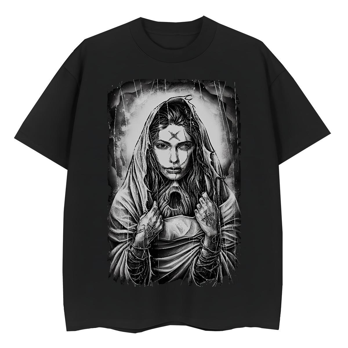 Popular Tshirt for Man Woman 230g Cotton nun Outdoor T Shirt For Woman Short Sleeve O-Neck Custom Cartoon Polos