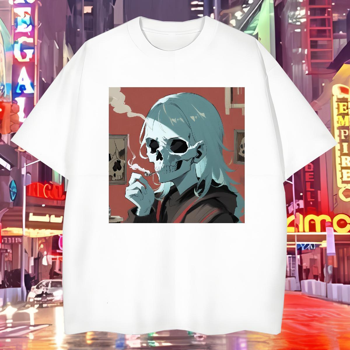 Cool Design T shirt 230g Cotton skull Outdoor DIY Printed Pure Cotton Men Tshirts Designer Clothings