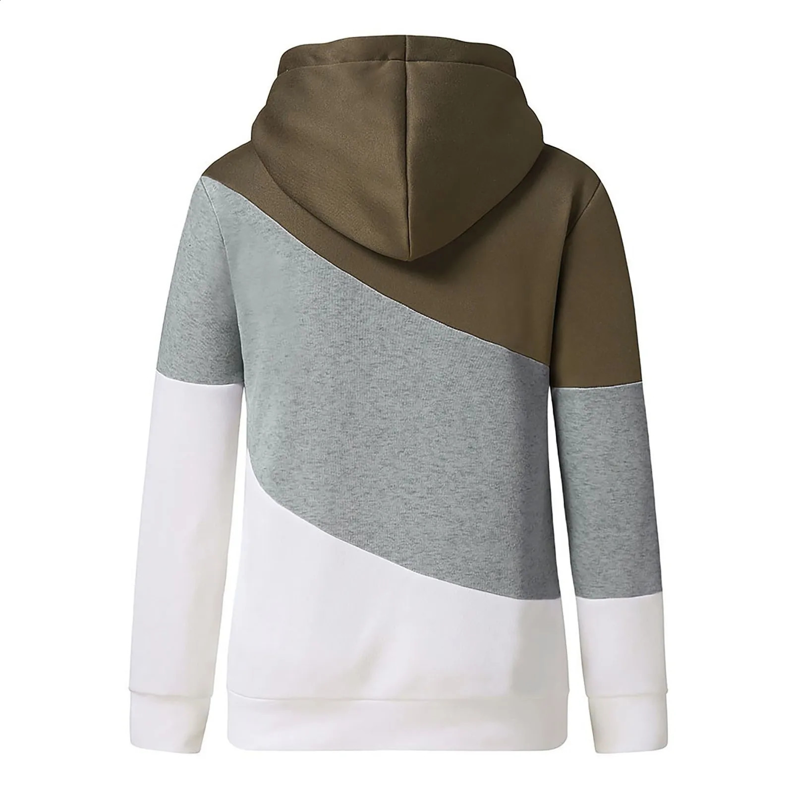 Customized Fashion Women Patchwork Hooded Sweatshirt Leopard Print Drawstring Hoodie Casual Long Sleeve Pullover Tops 240824