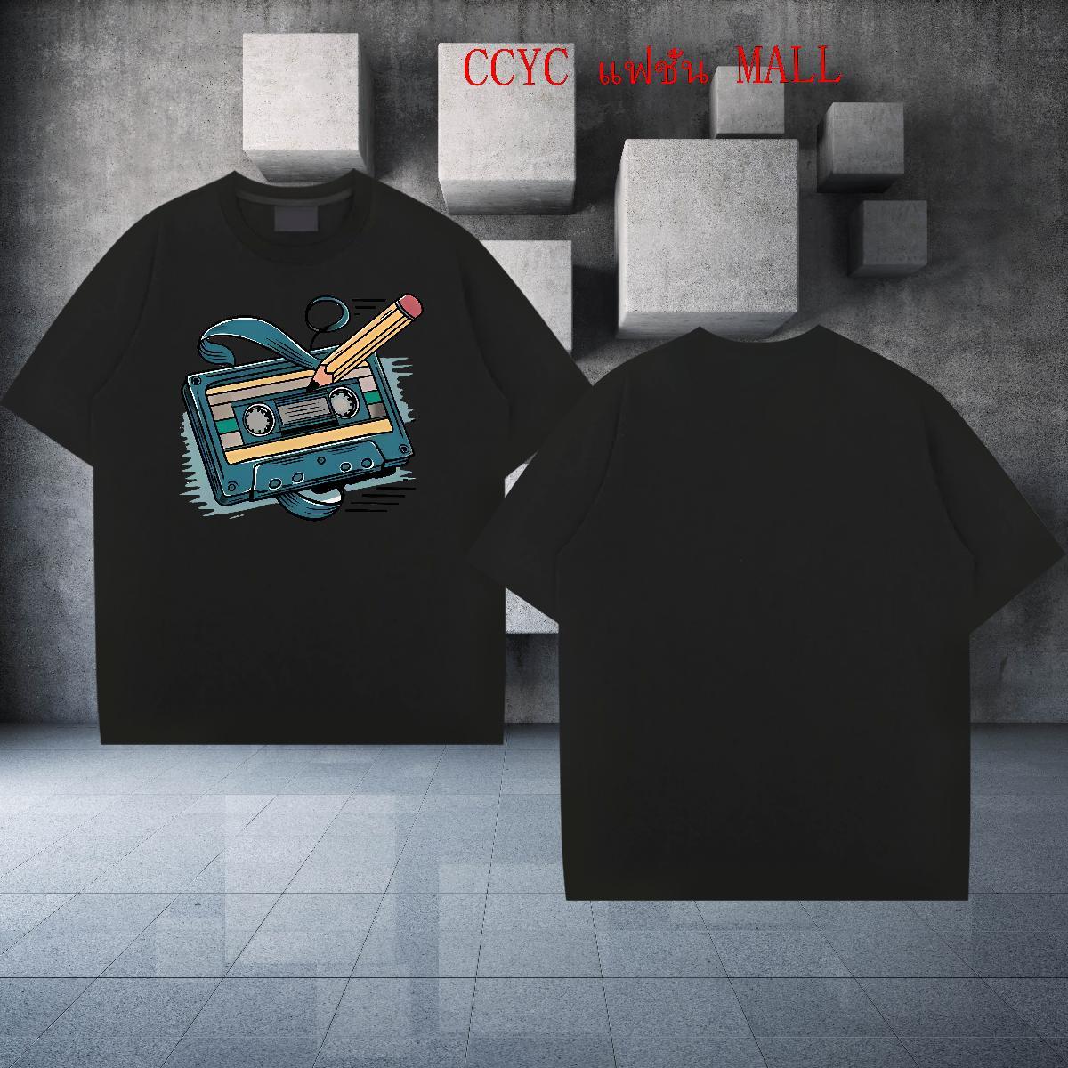 2024 Mens Tshirts radio Street wear Hip Hop 230g Cotton Tops Shirt Pure Cotton Soft T Shirt For Man Asian Size