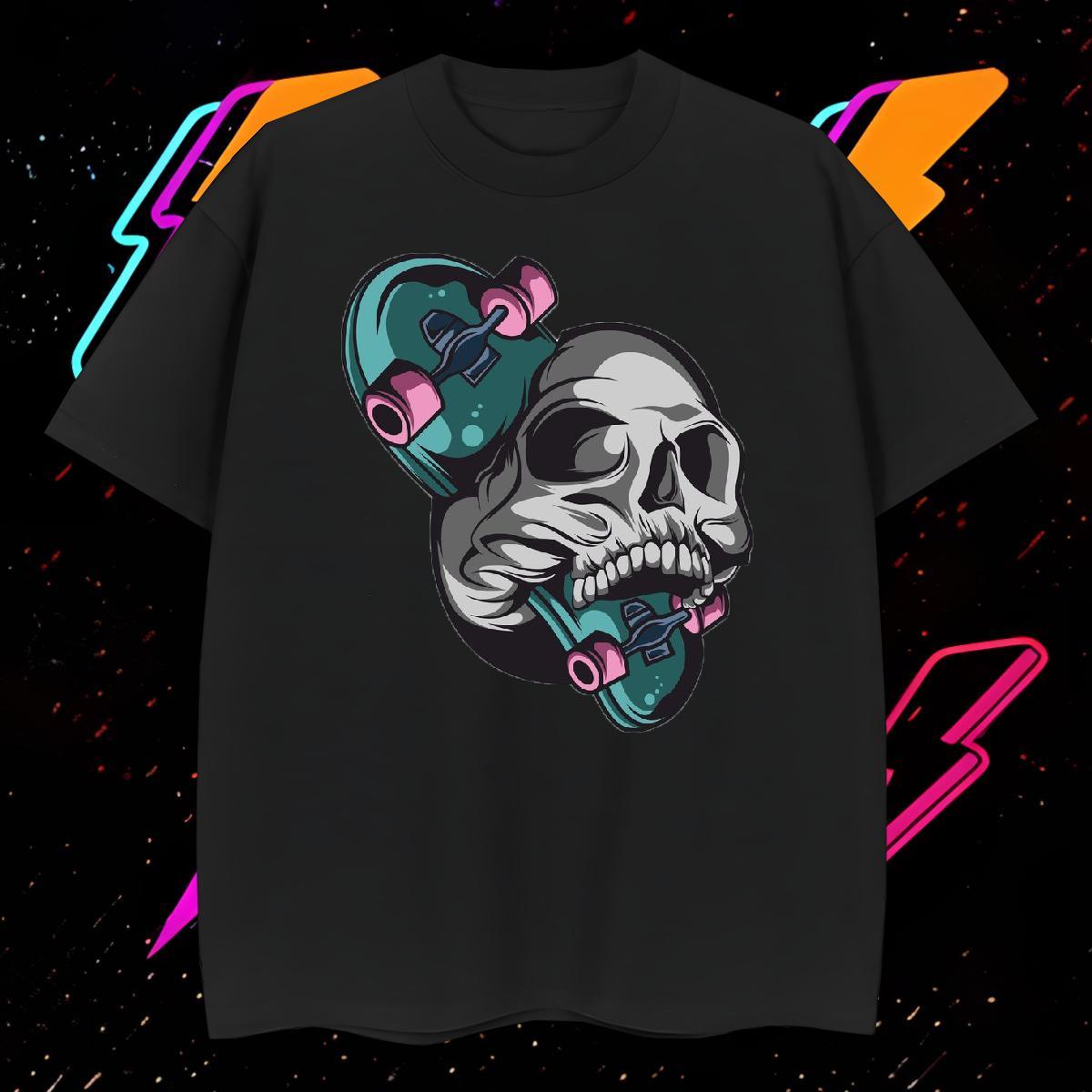 TOP Quality T shirt 100% Cotton 230g skull Sport Custom Printed Breathable Short Sleeve Men Tops Tees Factory Direct Clothes