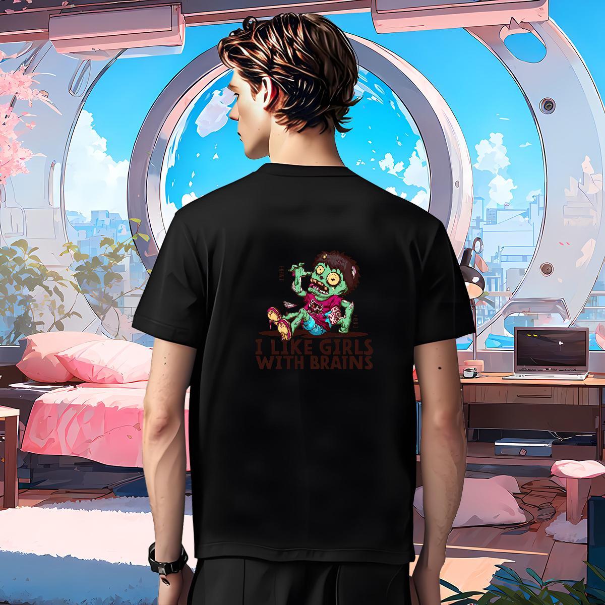 Classic T Shirts Men 100% Cotton 230g skull Hip Hop Street DIY Breathable Crew Neck Men Clothes T-Shirt 2024 New Tops