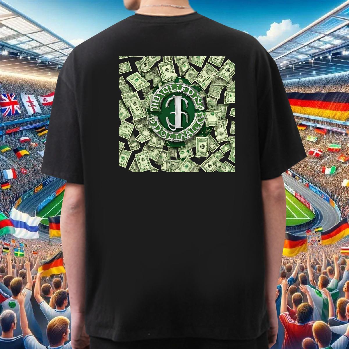 Loose T shirt 230g 100% Cotton cash Street Casual Cartoon Printing L-4XL Short Sleeve O-Neck Men Tees Free Shipping Clothes