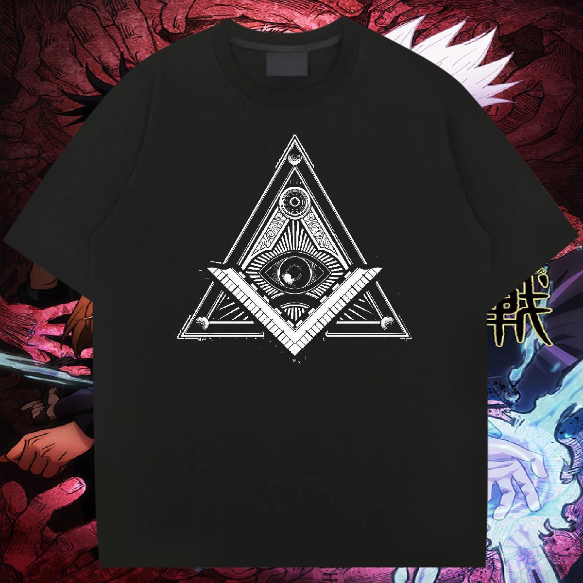 Wholesale T shirt 100% Cotton 230g eye of the devil Sports Casual Oversized 4XL Breathable Soft Couples T Shirts Custom Tee Shirt