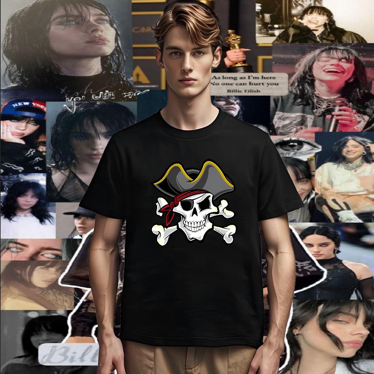 Soft T-Shirts for Men 230g Pure Cotton monster Hip Hop Street Plus Size Cartoon Breathable Crew Neck Men Tees Wholesale Tops Shirt
