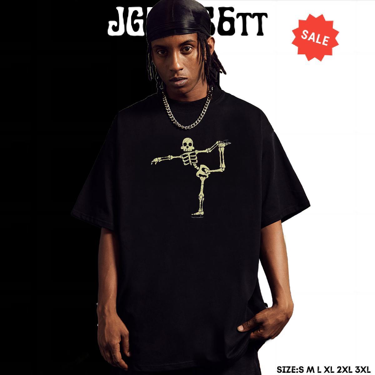 Unisex T-Shirts 230g Pure Cotton skull Daily Wear Custom Printed Breathable Tshirts New Arrival Tops