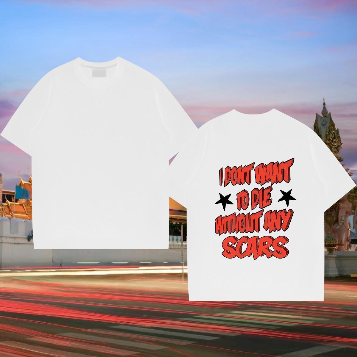 Casual New Men Tshirts letter Daily Wear 100% Cotton 230g Clothes Breathable Short Sleeve High Quality T Shirt For Man Custom Big Size