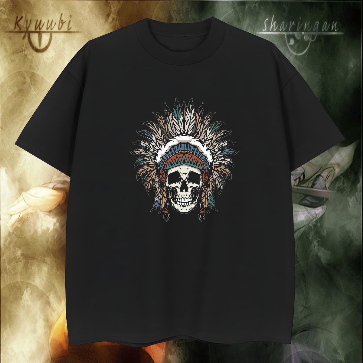 Loose Fit Mens T Shirts 230g 100% Cotton skull Daily Outfit Customized Print Breathable Crew Neck Mens Tshirts Classic Polos