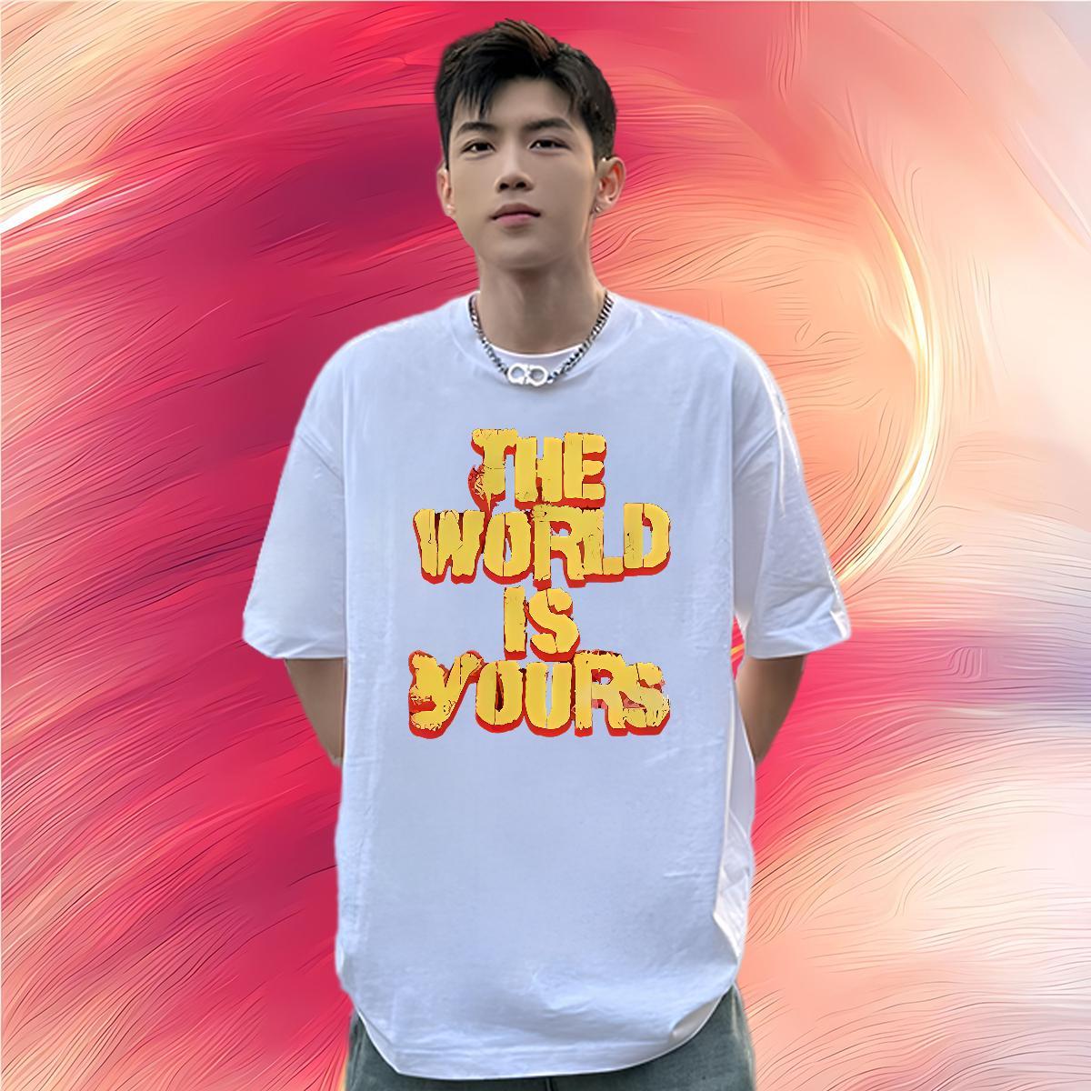 Customized Men Tops Tees letter Hip Hop Street 230g Pure Cotton Tshirts Breathable Short Sleeve Designer T-Shirts for Men Customized Print