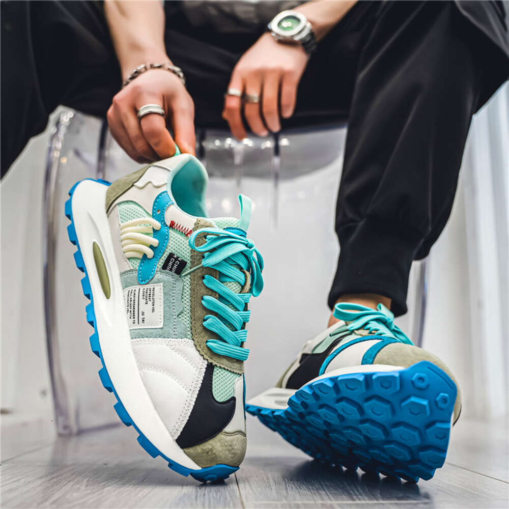 designer dissoed thick-sole casual shoes men's breathable top sneakers Casual Men's Low-Top Sneakers - Breathable Design with Thick Sole by 