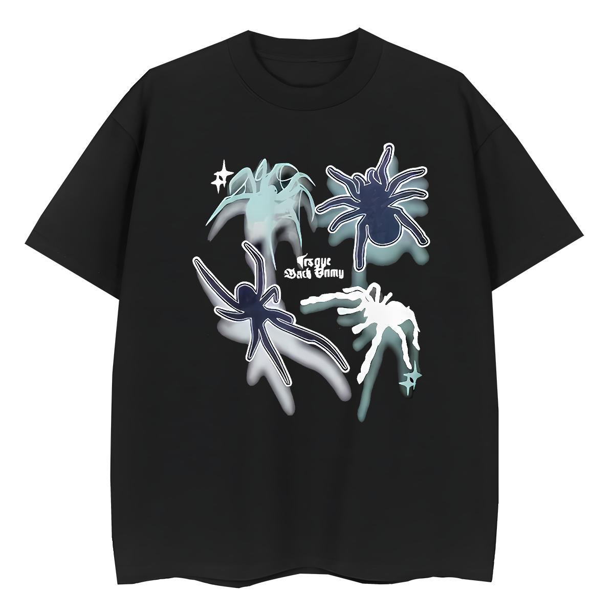 Fashion Design Men Clothes T-Shirt spider Sport 100% Cotton 230g Tees Breathable Short Sleeve Cool Design Men T Shirts Custom Printing