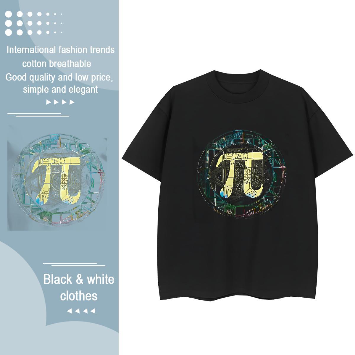Classic T Shirts Men 230g Cotton math Spring Summer Anime Print Breathable Short Sleeve Men Tops Tees Factory Direct Tee Shirt