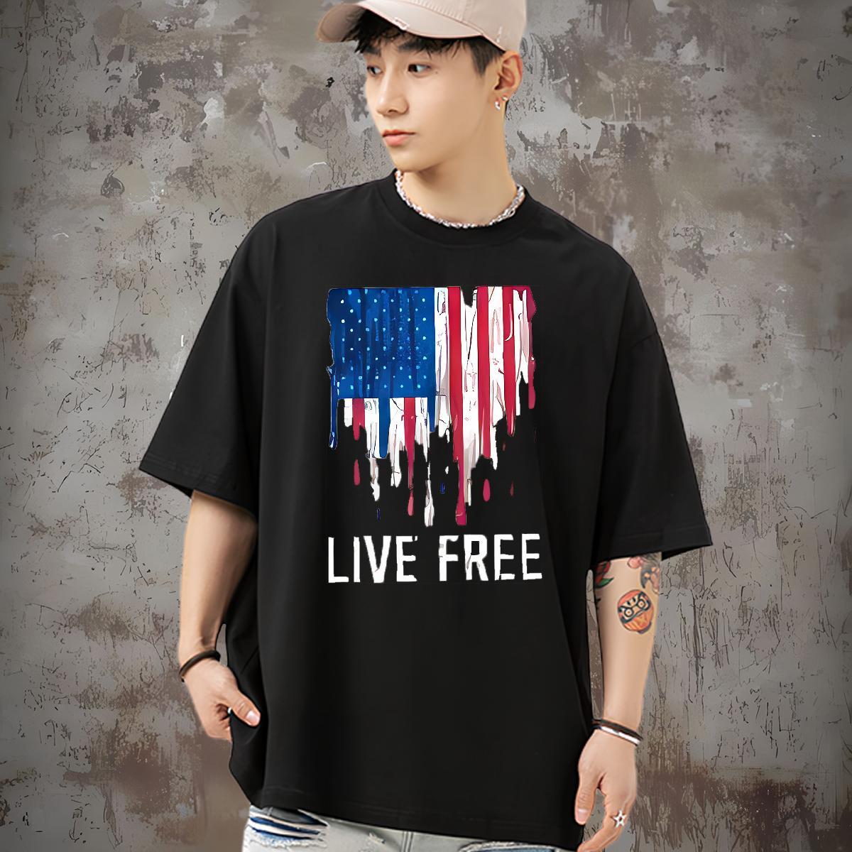 Classic Mens T Shirts 100% Cotton 230g letter Street Wear Custom Big Size Crew Neck Breathable Tshirts New Designer Tee Shirt