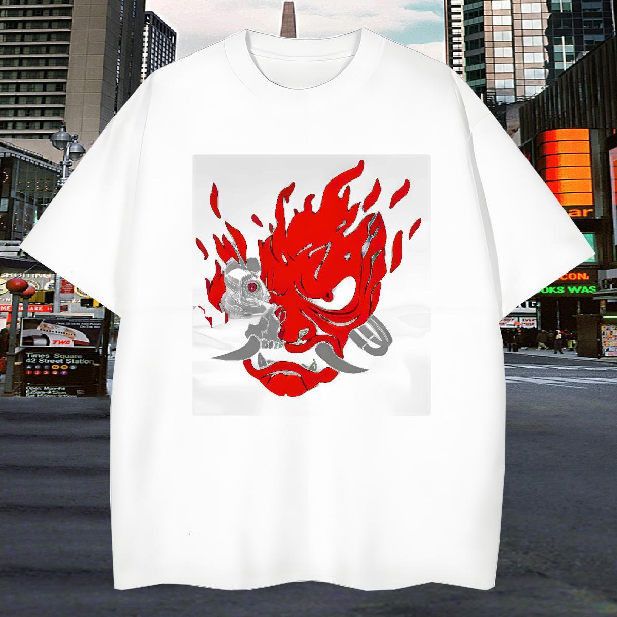Soft T Shirt For Man 230g Pure Cotton fierce Spring Summer Anime Breathable Couples T Shirts Designer Fashion Tee Shirt
