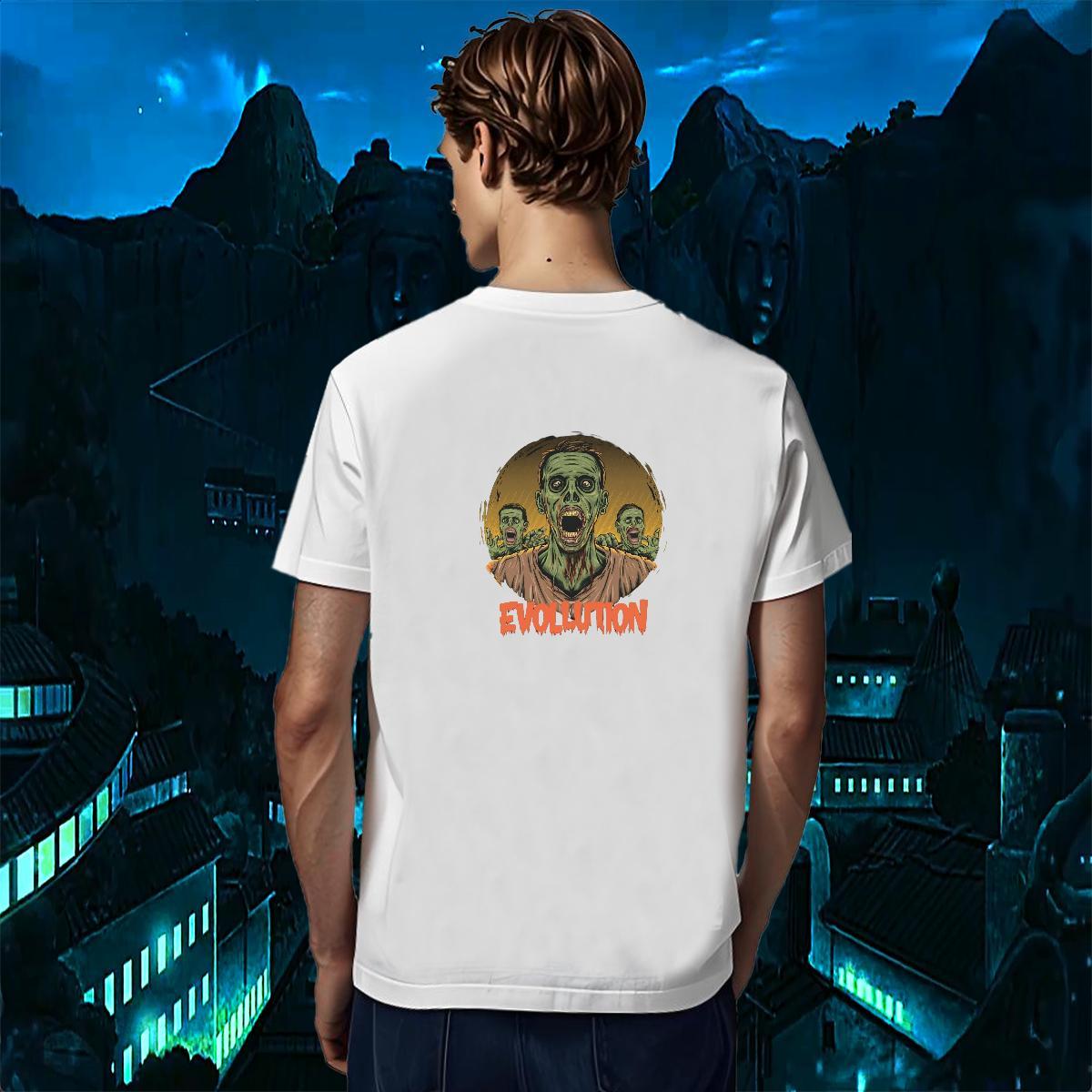 Loose Mens T Shirts 230g Pure Cotton skull Sport DIY Printed Crew Neck Breathable Couples T Shirts Brand Tee Shirt