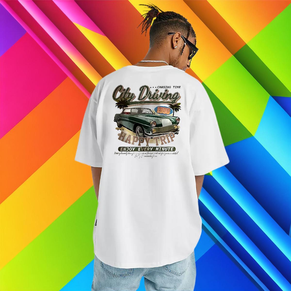 Brand Tshirt for Man Woman car Casual Daily Wear 230g 100% Cotton Tops Breathable Soft Designer T-Shirts for Men Custom Print Plus Size