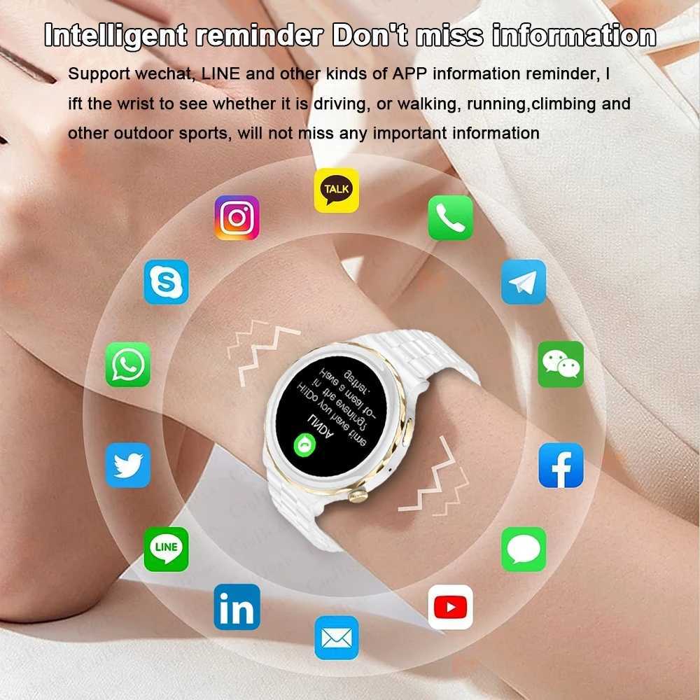 New Fashion Women Smart Watch Heart Rate GPS Sport Fitness Watch Waterproof Voice Calling Smart Watch For Huawei Watch GT3 M240824