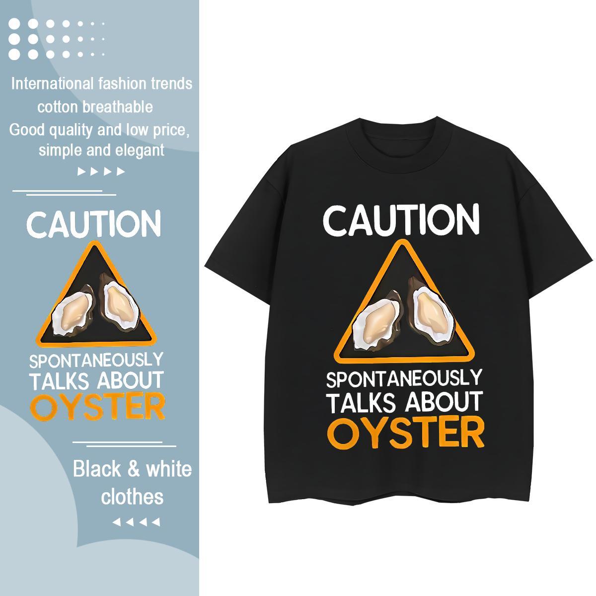 Female Woman Tshirt 230g 100% Cotton oyster Street Wear T Shirt For Woman Short Sleeve O-Neck Skull Polos