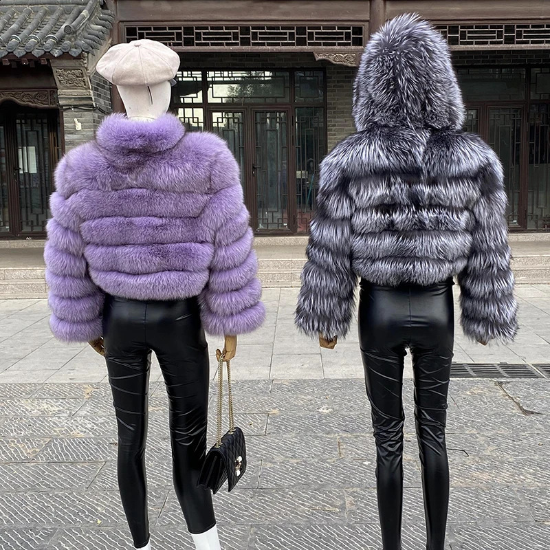 fur coat womens real fox big collar mask full length sleeves natural leather jacket autumn and winter clothing 240824
