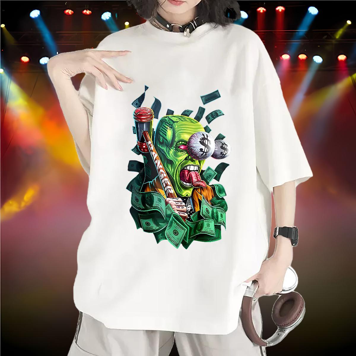 Wholesale Women Tees 100% Cotton 230g SCARY Casual Sport Women T Shirts Round Neck Short Sleeve Customized Print Polos