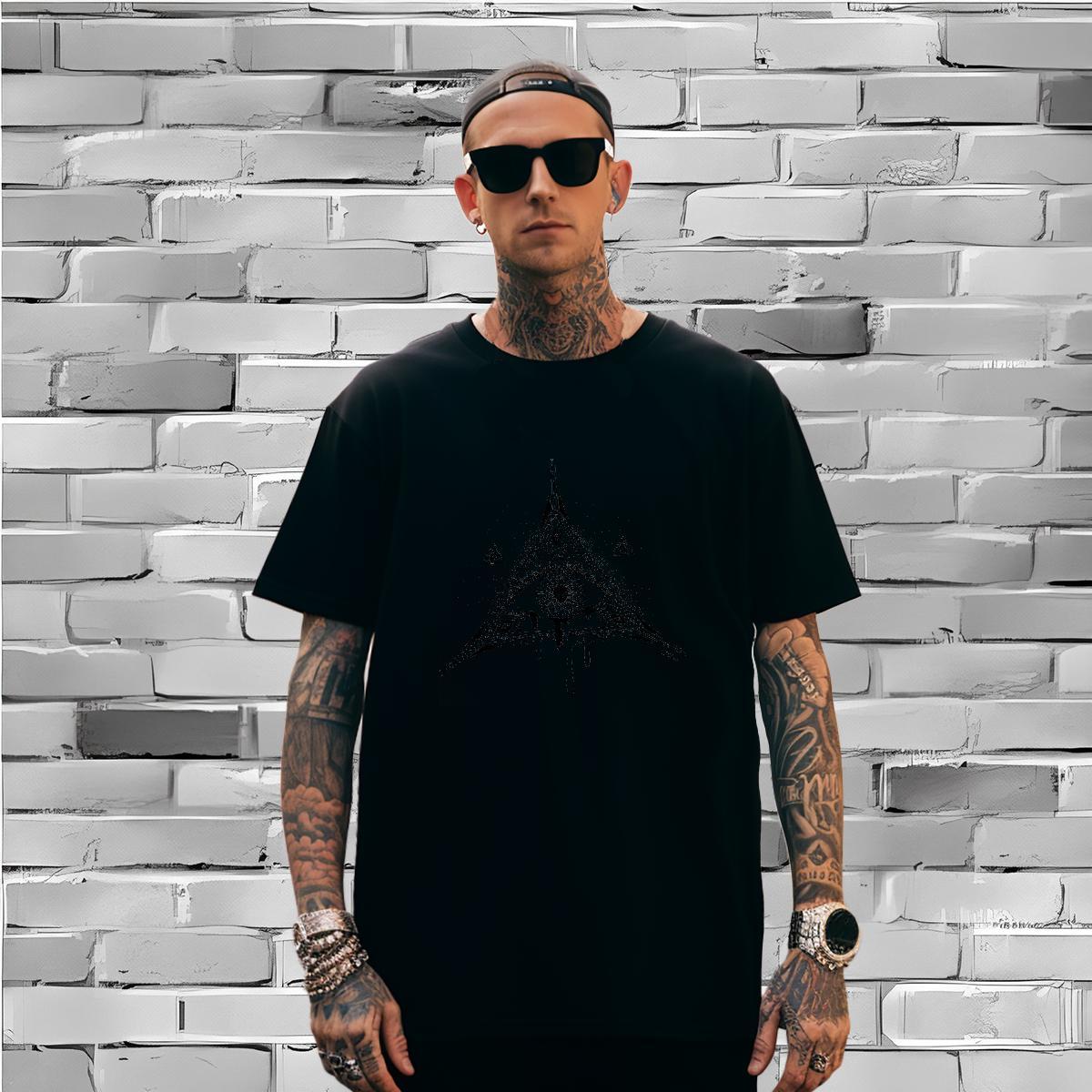 Cool T Shirt For Man 100% Cotton 230g eye of the devil Anime Printing Street Plus Size Cartoon O Neck Short Sleeves Men Clothes T-Shirt Classic Casual