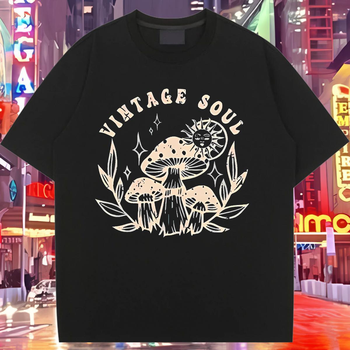 Loose fit Couples T Shirts 100% Cotton 230g painting Daily Outfit Woman T Shirts Breathable Crew Neck Graphic Wear
