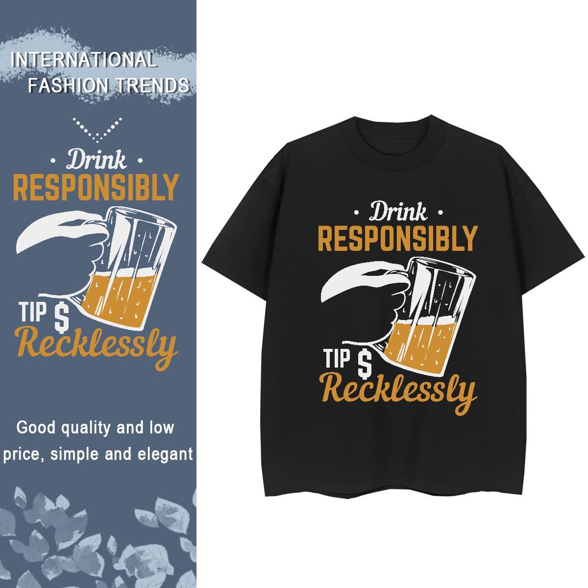 Nice Tshirt for Man Woman 100% Cotton 230g beer Street Wear T-Shirts for Women Breathable Soft Plus Size Cartoon Tops