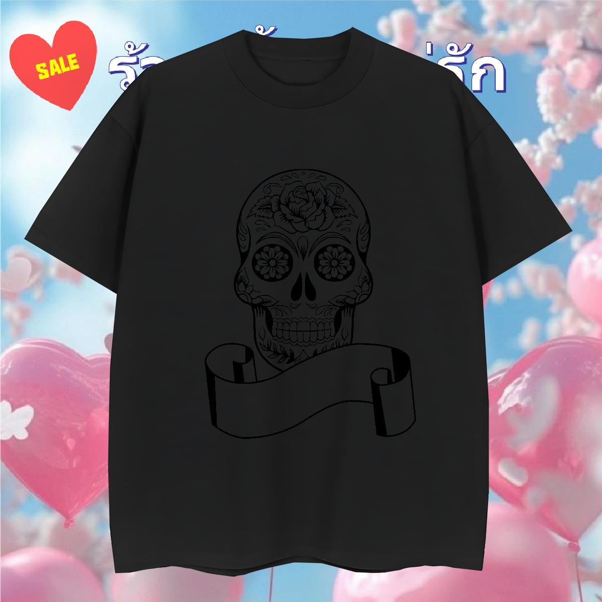 High Quality Men T Shirts 230g 100% Cotton skull Hip Hop Street Cartoon Print Breathable Short Sleeve Men Tshirts DIY Customized Polos