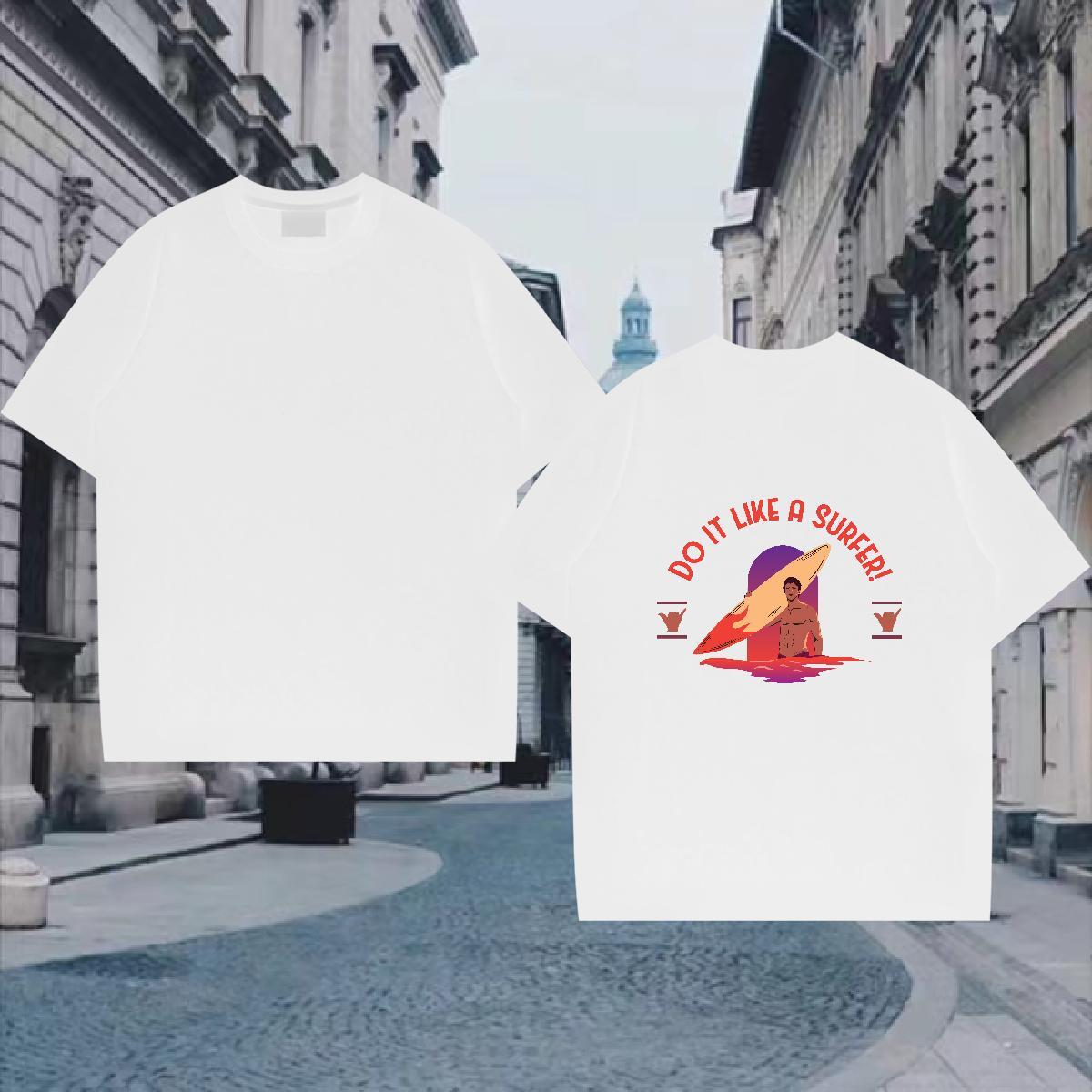 Free Shipping Man T Shirts 230g 100% Cotton muscle men Hip Hop Street Custom Print Oversized Short Sleeve Soft Men Tees 2024 New Tops
