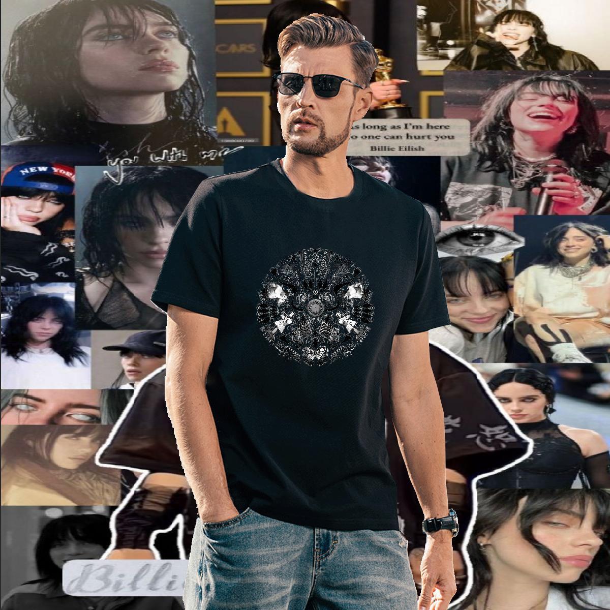 Wholesale T shirt 230g 100% Cotton eye of the devil Street Anime Breathable Short Sleeve Men Tshirts DIY Clothings