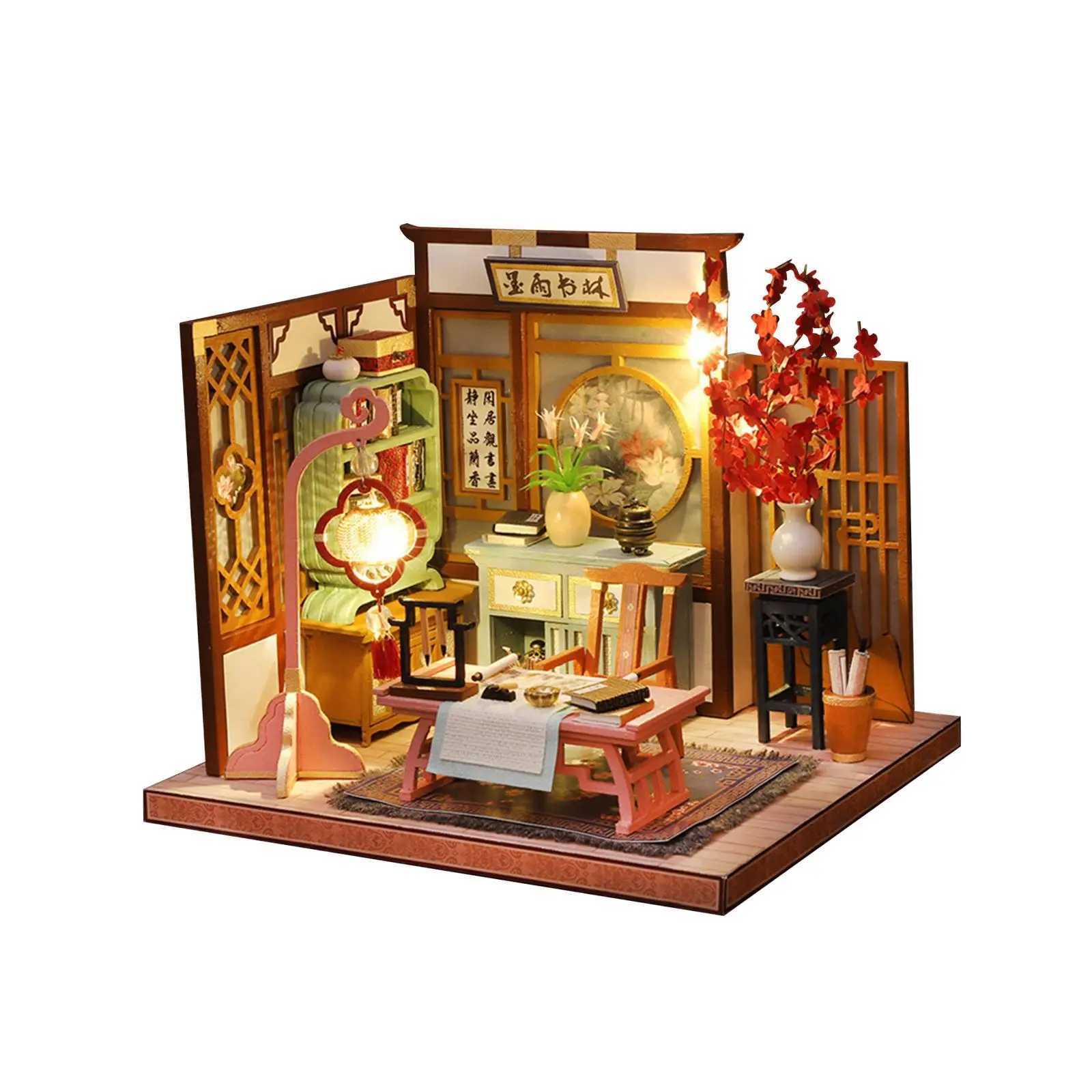 DIY Miniature Dollhouse with Accessories Creative Room Dollhouse Miniature DIY Mini House Kits for Children Kids Birthday Gifts M240824