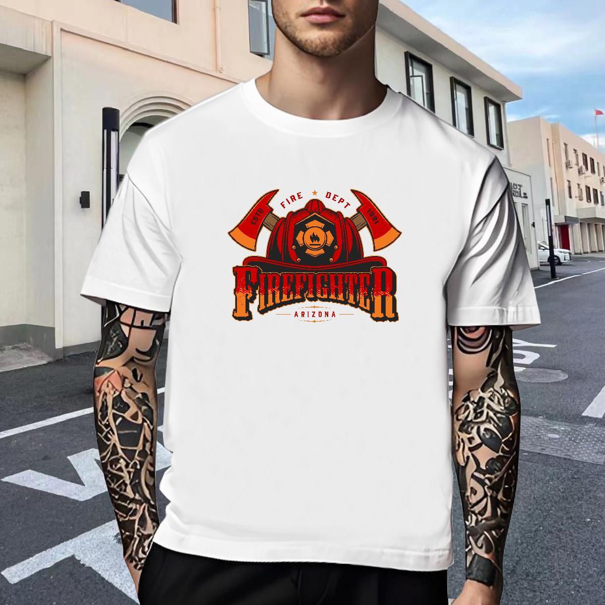 Designer Man T Shirts 230g Cotton tool Beach Custom Printed Round Neck Short Sleeve Tshirts Classic Tees Shirts