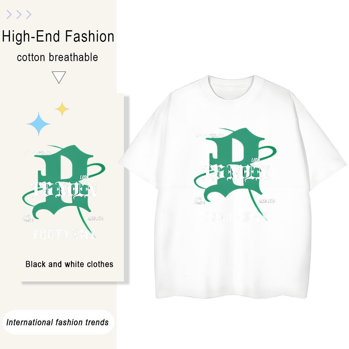 Classic Mens T Shirts 230g Pure Cotton letter Beach DIY Crew Neck Breathable Mens Tshirts Stylist Clothings