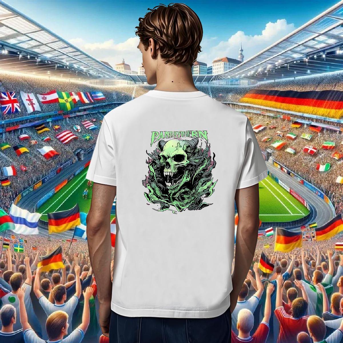 Designer Mens T Shirts 230g Cotton skull Street Wear Floral Print Breathable Crew Neck Tshirts Casual New Top Tees