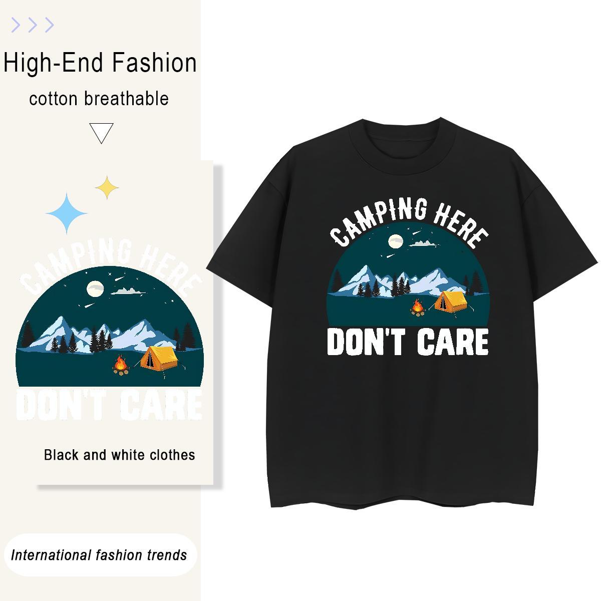 Brand Women Tees 100% Cotton 230g mountains Sports Casual Woman T Shirts Breathable Soft Black White Tee Shirt