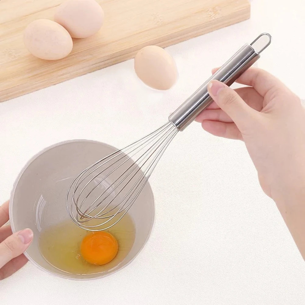 8/10/12 inches Stainless Steel Balloon Wire Whisk Manual Egg Beater Mixer Kitchen Baking Utensil Milk Cream Butter Whisk Mixer 240824