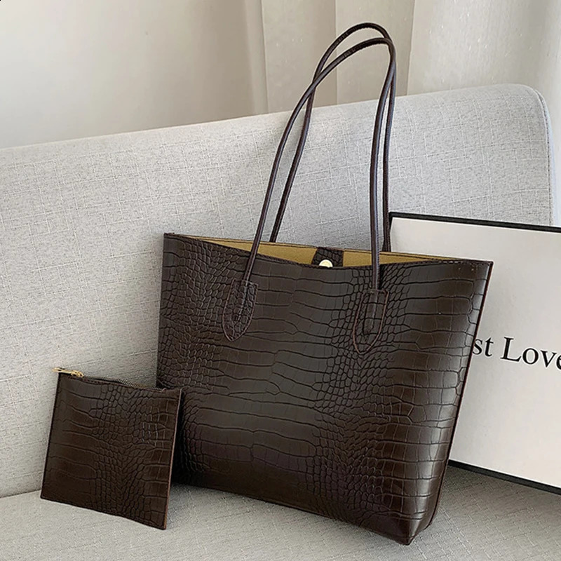 PU Leather Shoulder Bag for Women Fashion Tote Bags Trend Female Handbags Purses 240824