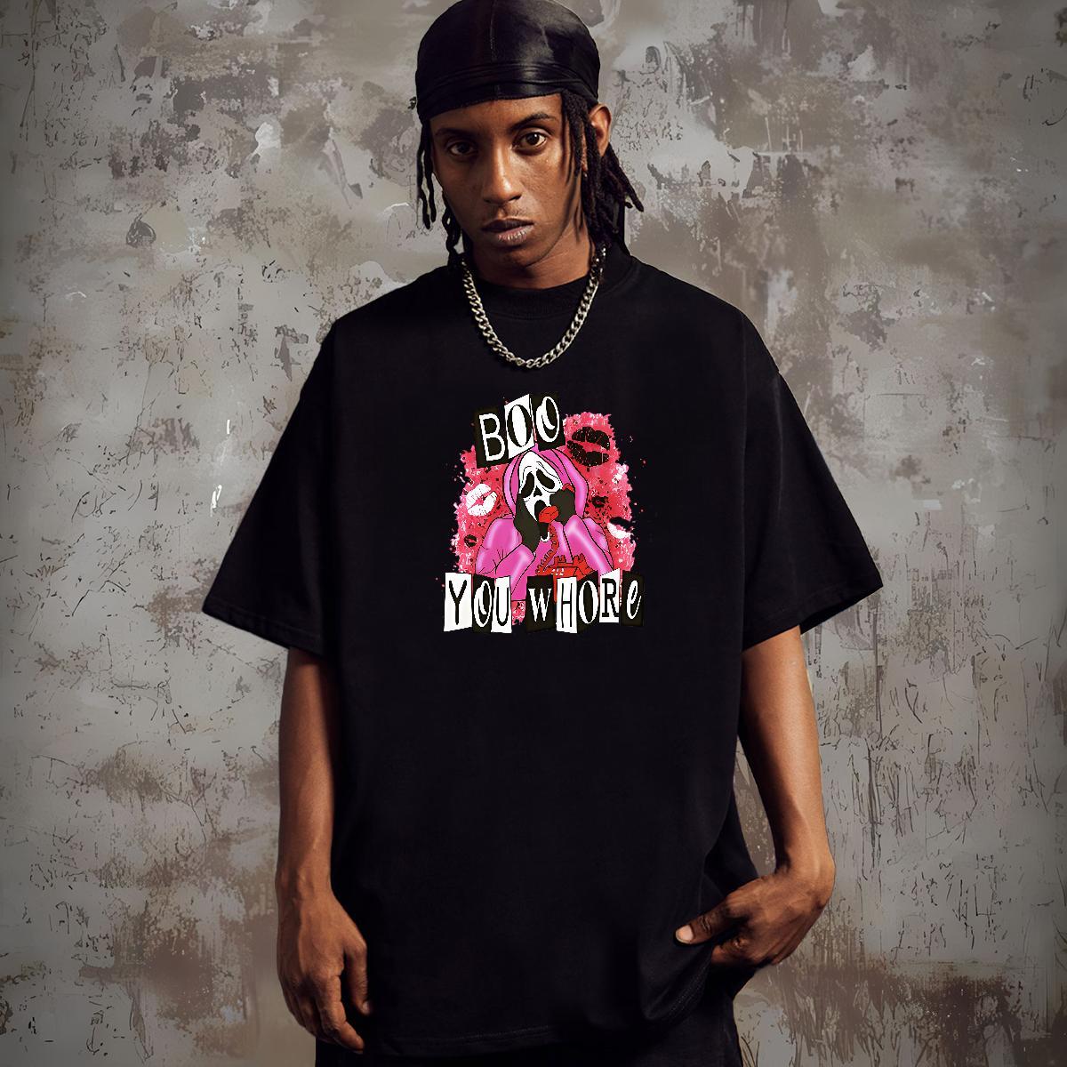 Free Shipping T Shirt For Man 100% Cotton 230g skull Hip Hop Graphic O-Neck Short Sleeve Mens Tshirts Customized Clothes