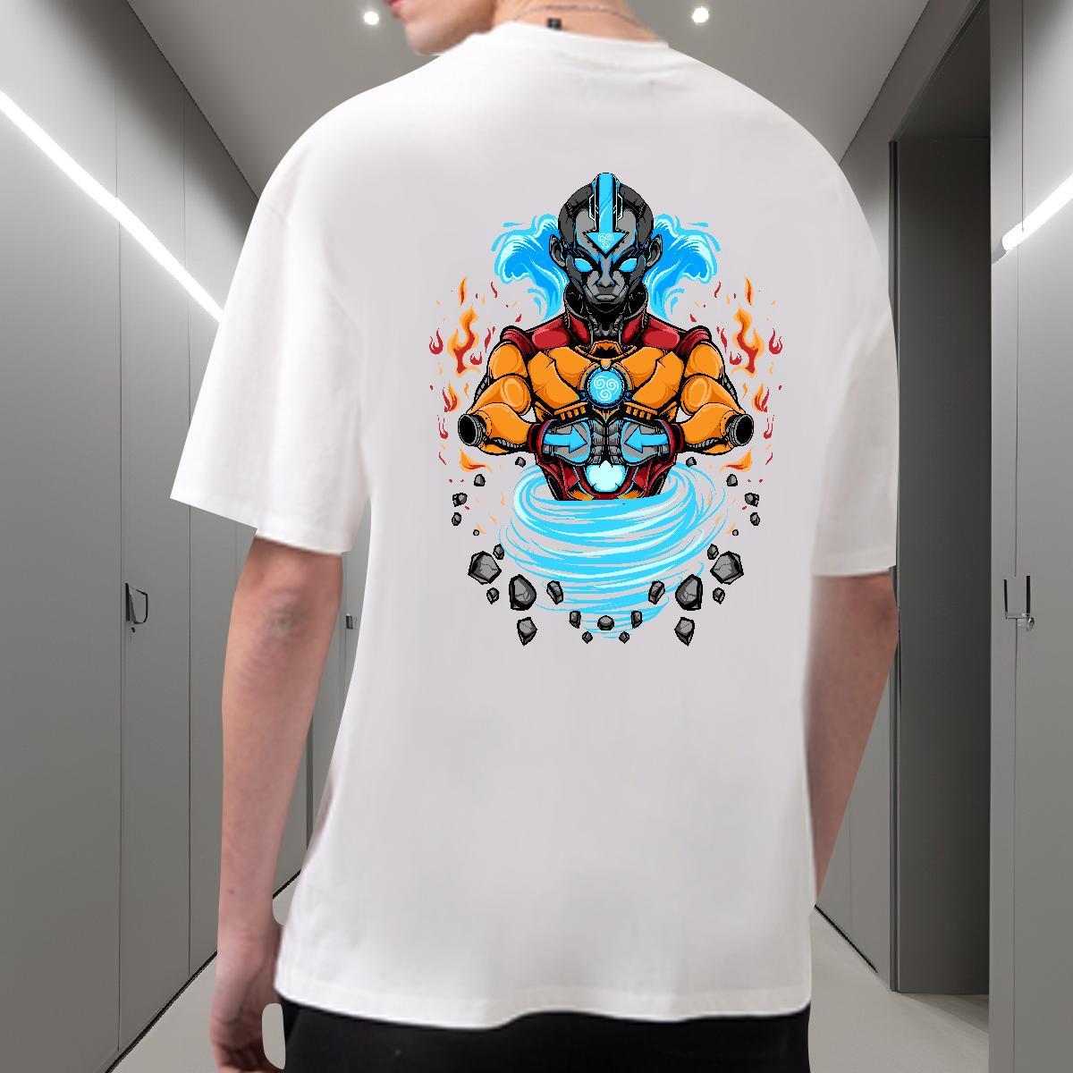 Wholesale Mens T Shirts 230g Pure Cotton ET Beach DIY Printed Breathable Short Sleeve Tshirts Fashion Designer Clothes