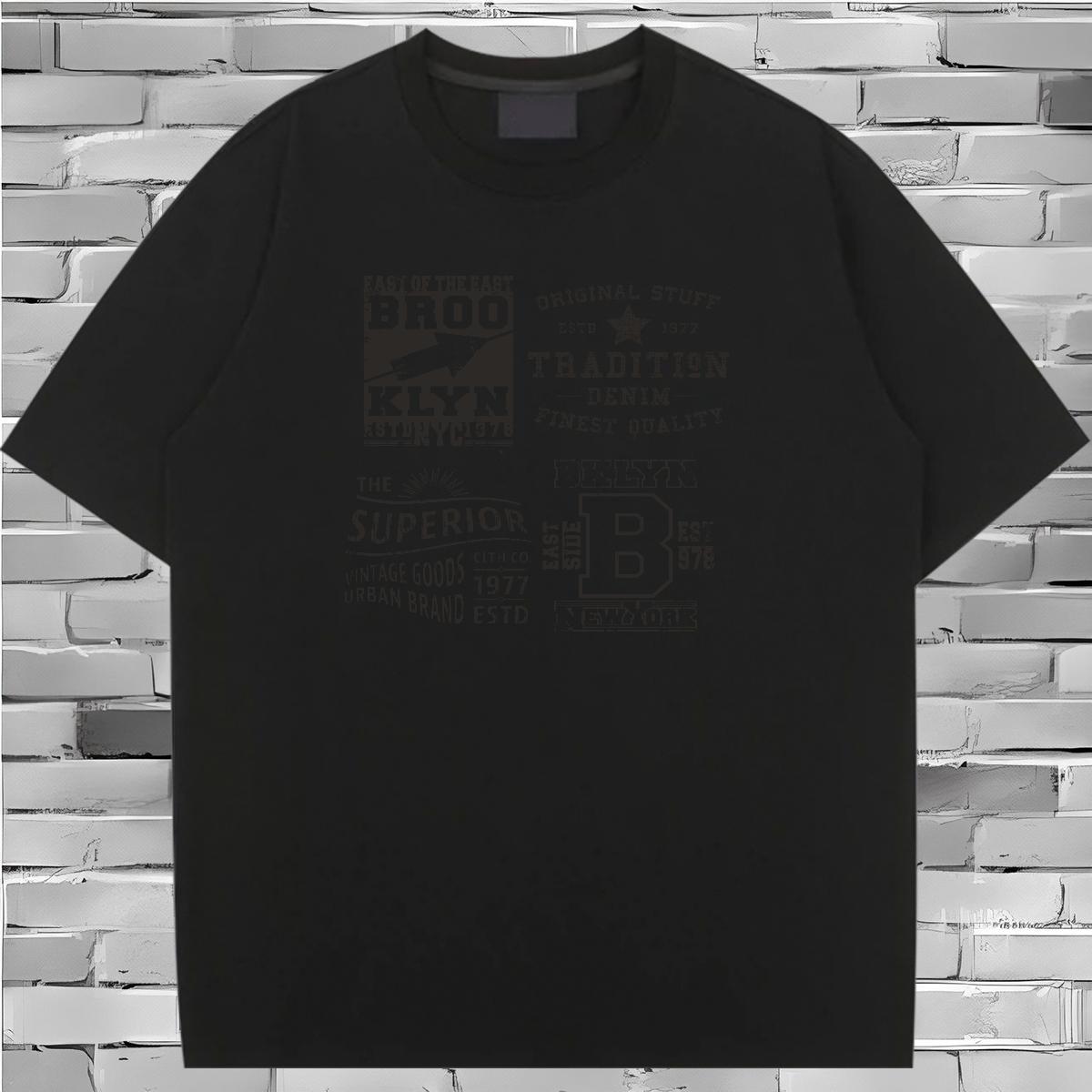 Wholesale Women Tshirts 230g Cotton letter Street Wear T shirt Crew Neck Breathable Anime Print Clothes