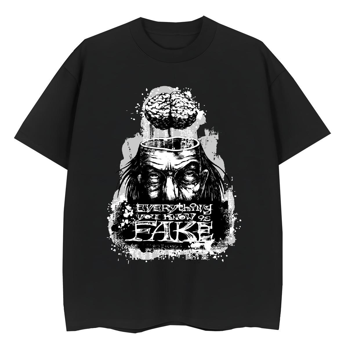 Loose fit Women Tshirts 230g 100% Cotton scary Casual Sport T Shirts Women Crew Neck Anime Oversized Tees Shirts